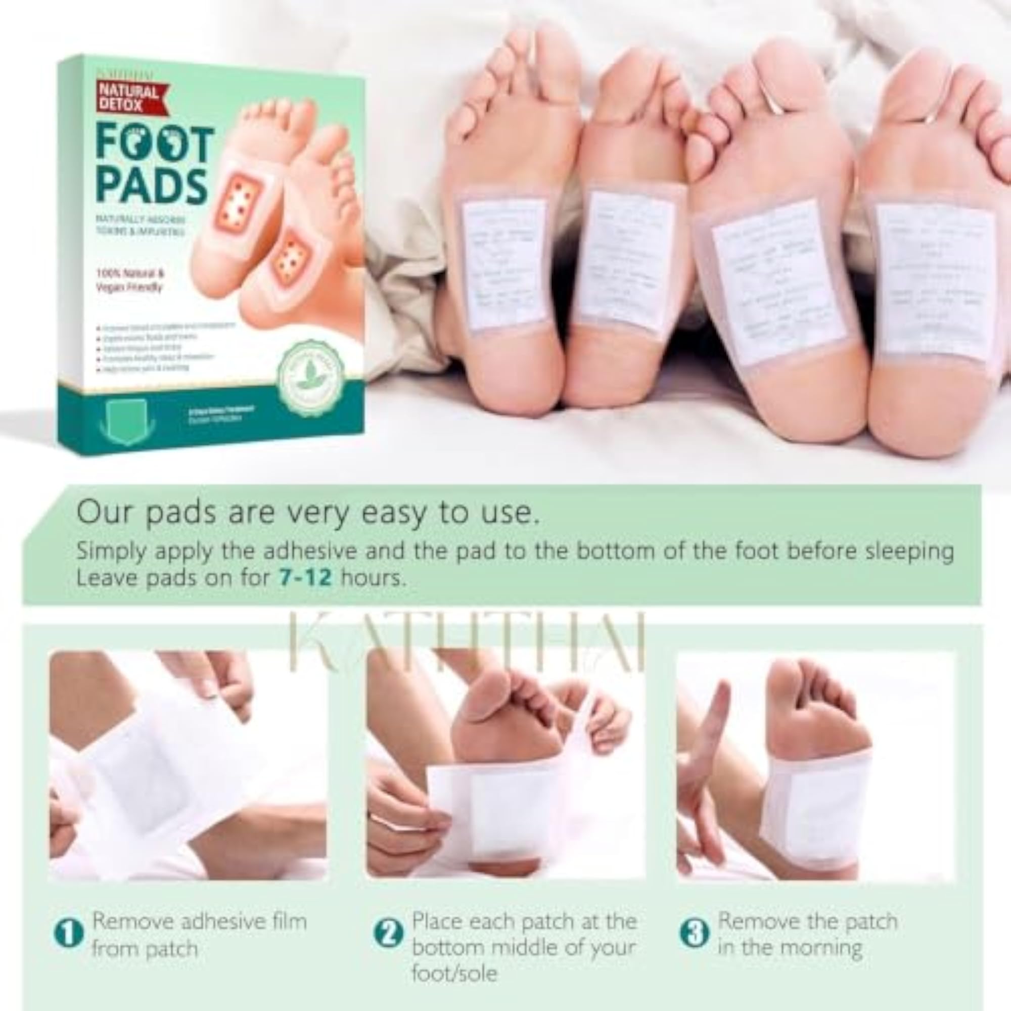 Mild Care Detox Foot Pads, 10 Pieces